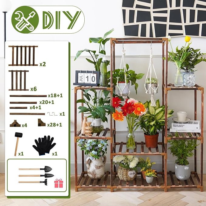 Plant Stand Indoor Outdoor Tall Shelf - Image 6