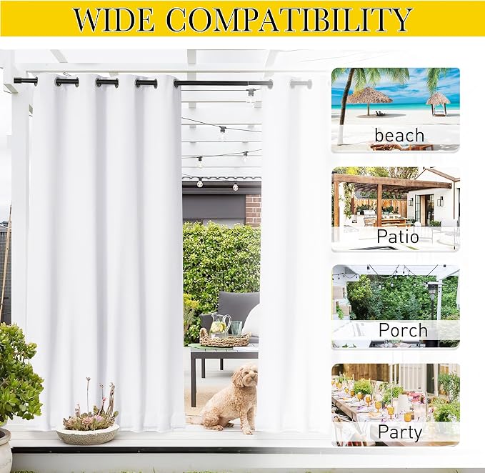 NICETOWN 2 PCs Waterproof Outdoor Curtains - Image 6