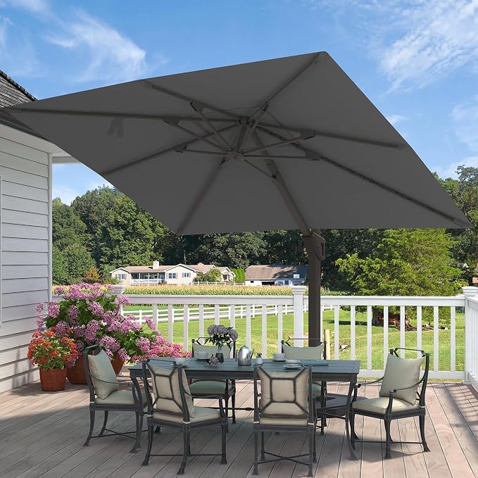 9' X 12' Cantilever Patio Outdoor Umbrella - Image 9