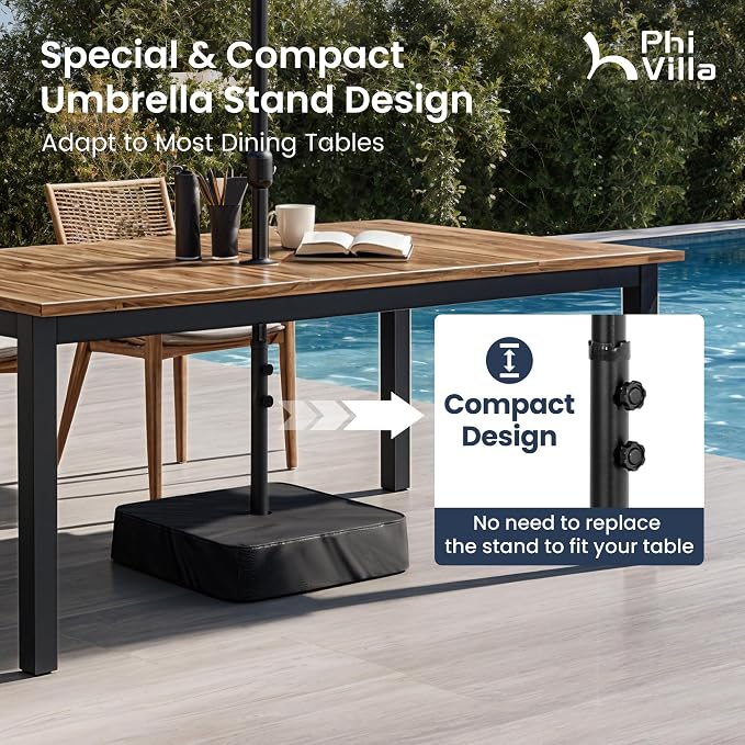 PHI VILLA 15ft Large Outdoor Patio Umbrella - Image 6