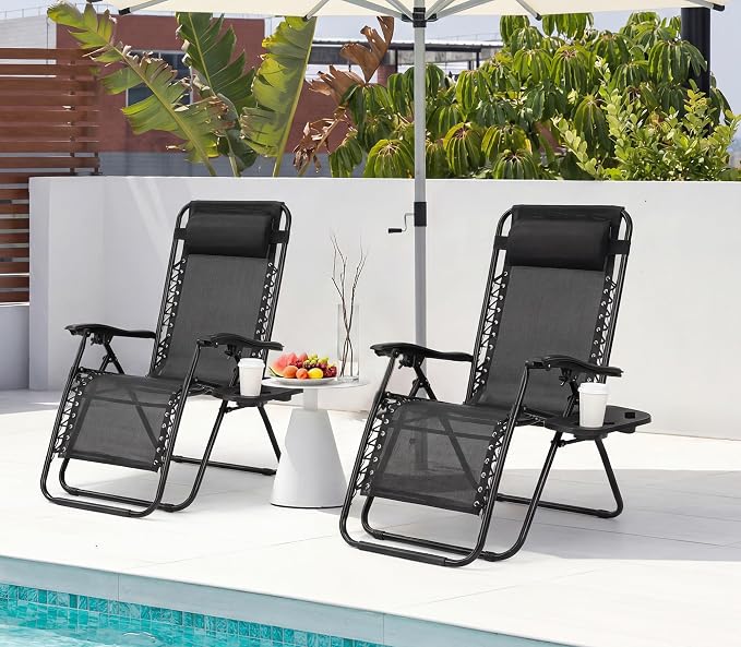 Alpen Zero Gravity Lounge Chair Set of 2, Patio Chair - Image 2