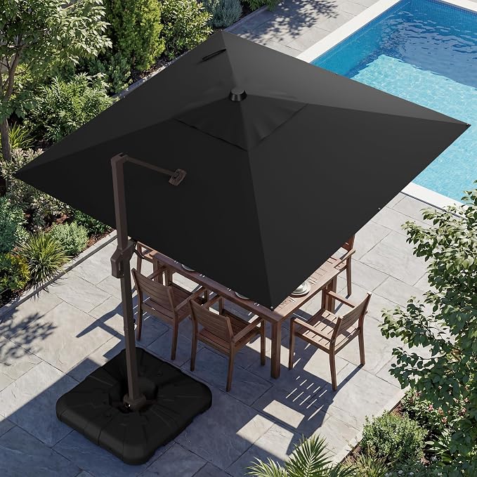 10x10FT Cantilever Outdoor Umbrella by ZLACUIU