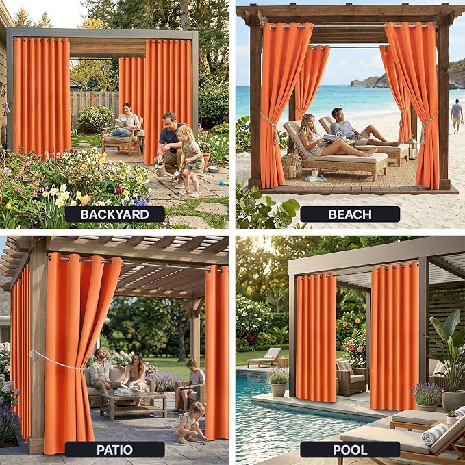 Outdoor Indoor Curtains W52 x L108 - Image 9
