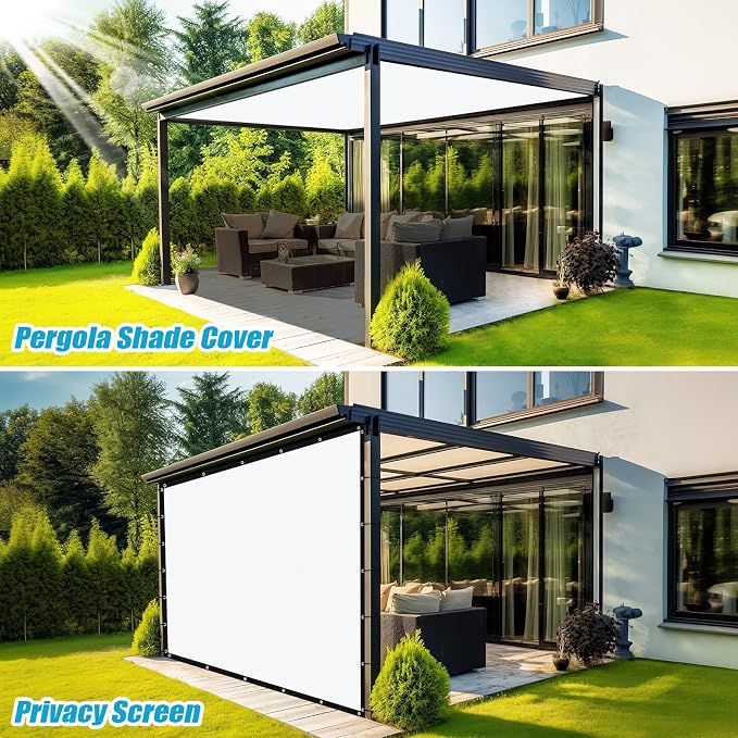 Amagenix 90% Pergola Shade Cover 12' X 20' Sun Shade Cloth - Image 4