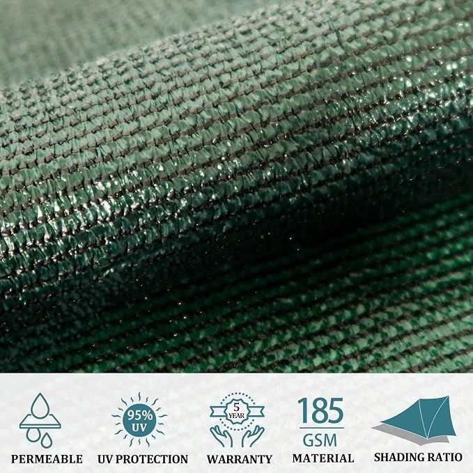 Shade&Beyond 8'x24' Sun Shade Sail Canopy Rectangle, UV Block Breathable Curved - Image 3