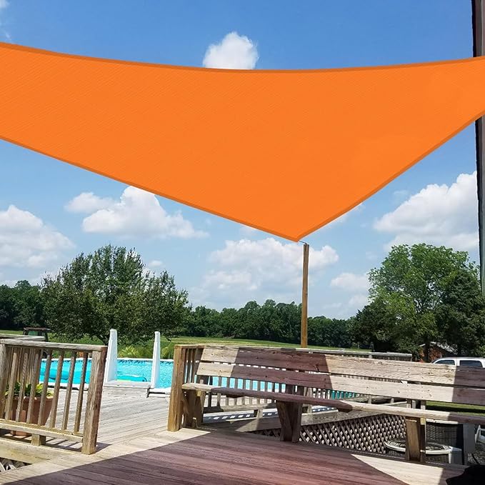 Windscreen4less 19' x 19' x 19' Sun Shade Sail Triangle Outdoor Canopy Cover UV by Windscreen4less