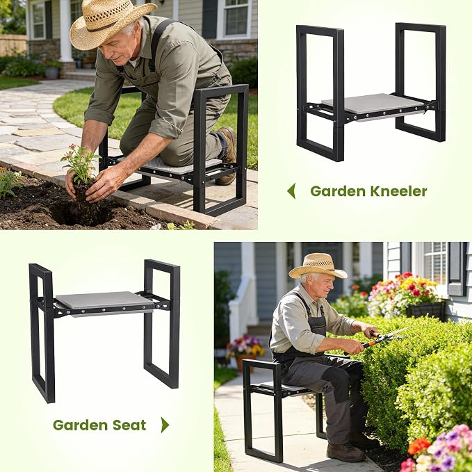 Garden Kneeler and Seat Heavy Duty 500lbs, Anti-Tip Gardening Stools - Image 4