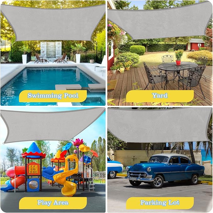 HappyTrends Sun Shade Sail, UV Protection Beach Shade Canopy Wind Sail | Heavy - Image 7