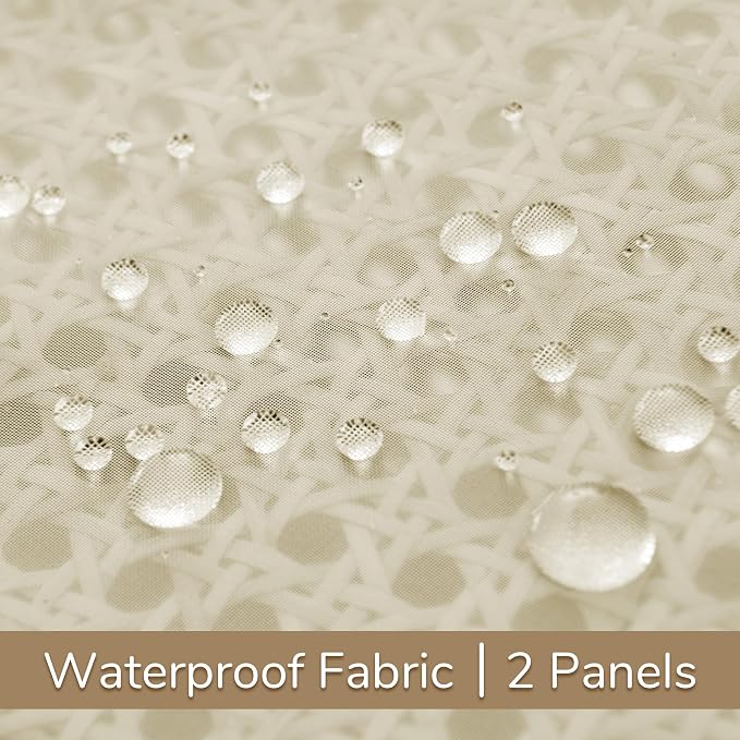 Outdoor Sheer Curtains for Patio Waterproof, 2 Panels Rod Pocket Indoor/Outdoor - Image 5