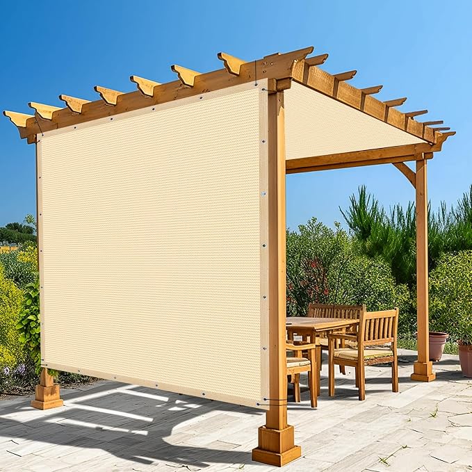 Amagenix 90% Pergola Shade Cover 15' X 15' Sun Shade Cloth by Amagenix