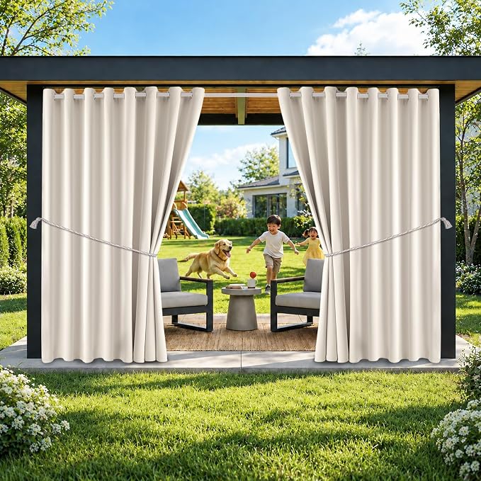 Waterproof Outdoor Curtain W105 x L108 by DivaenCamino