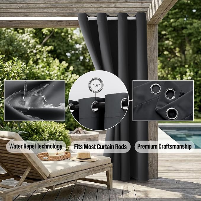Waterproof Outdoor Curtain W105 x L84 - Image 5