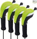 Andux 4pcs/Pack Long Neck Golf Hybrid Club Head Covers Dial No. Tag CTMT-02