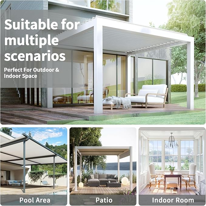 Easy-Going 100% Waterproof Outdoor Curtains 110x108 inch, Gazebo and Pergola 1 - Image 6