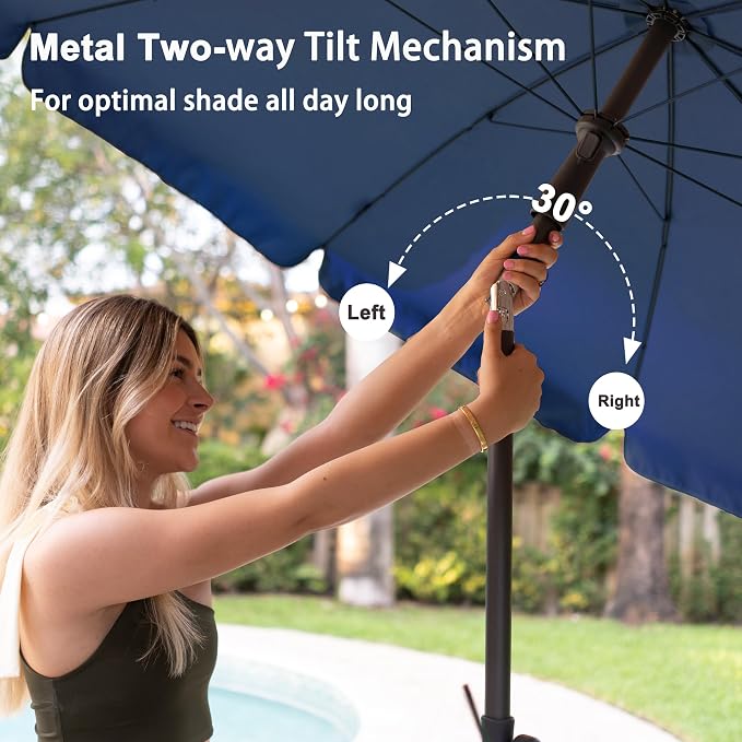 AMMSUN Patio Umbrella, 6.5 ft Outdoor Table Umbrella - Image 5