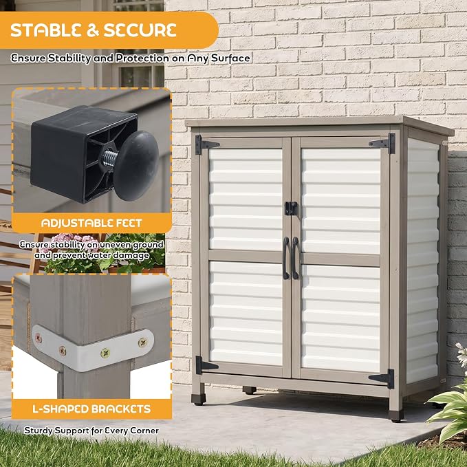 PetsCosset Weatherproof Outdoor Storage Cabinet - Image 3