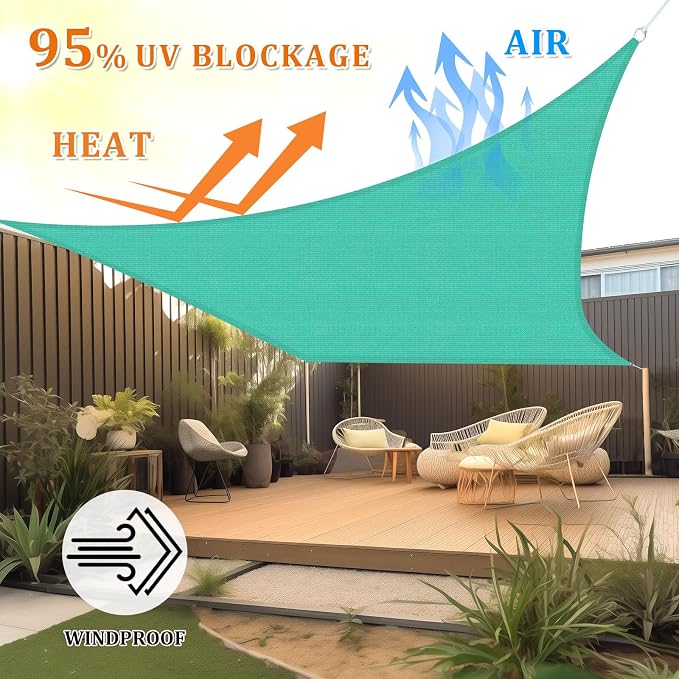 Shade&Beyond 12'x24' Sun Shade Sail Canopy Rectangle, UV Block Breathable - Image 2