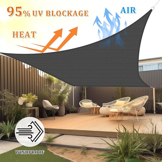 Shade&Beyond 16'x24' Sun Shade Sail Canopy Rectangle, UV Block Breathable - Image 2