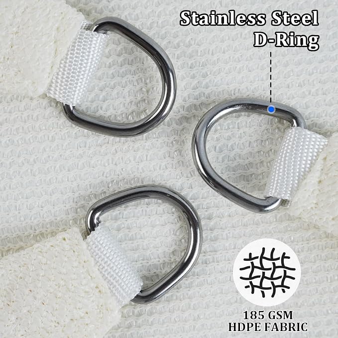 Shade&Beyond Custom Sun Shade Sail 17'x17'x17' Triangle Sun Sail Shades Patio - Image 4