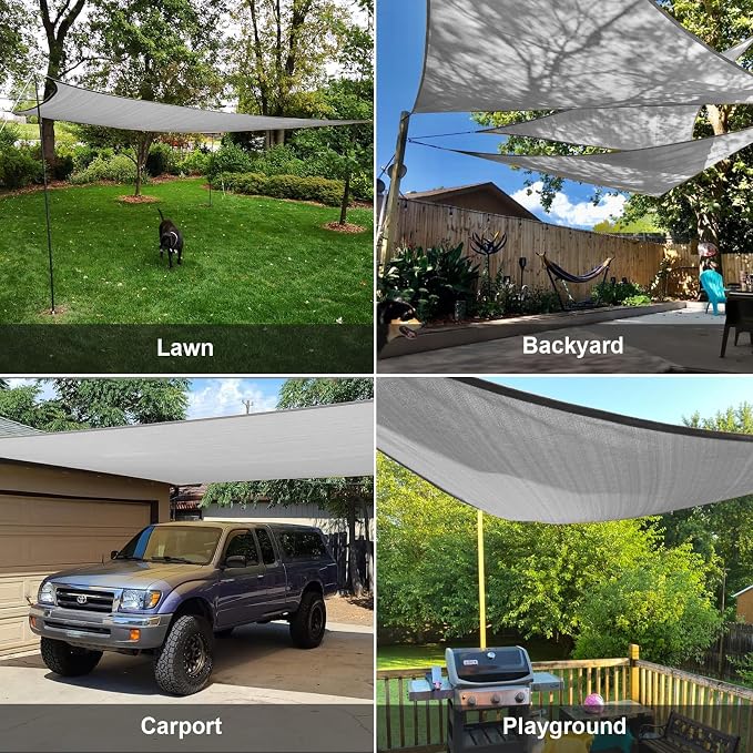 16' x 16' x 16' Triangle Sun Shade Sail, pergola - Image 8