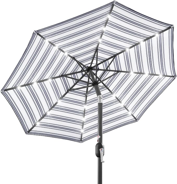 Best Choice Products 10ft Solar Polyester LED Lighted Patio Umbrella w/Tilt by Unknown
