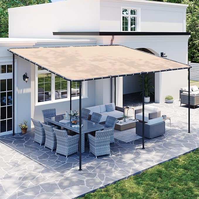 16x12 Lean to Pergola Outdoor Gazebo by Breezestival