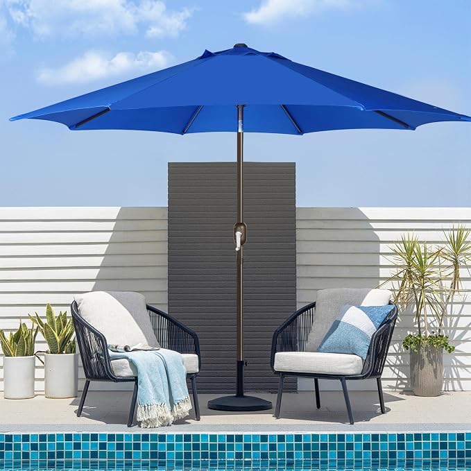 9' Outdoor Patio Umbrella, Outdoor Table Umbrella, Yard Umbrella, Market - Image 7