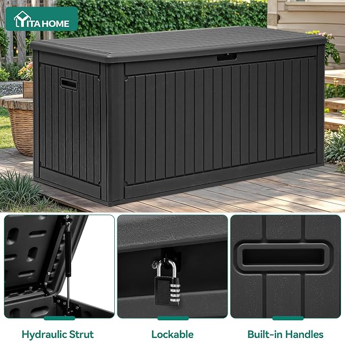 YITAHOME 320 Gallon Double-Wall Deck Box - Image 5