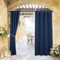 RYB HOME Outdoor Curtains for Patio Deck, Waterproof & Block Sunlight | Thermal by RYBHOME