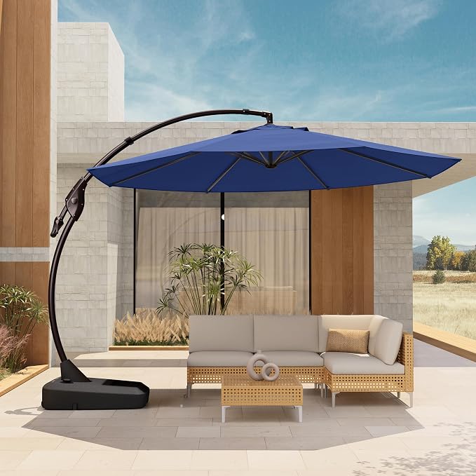 Grand patio 12FT Round Cantilever Umbrella by GrandPatio