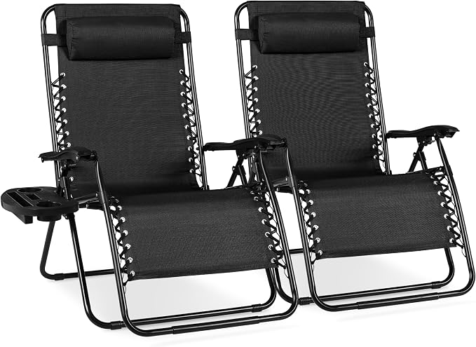 Best Choice Products Set of 2 Extra Wide Adjustable Steel Mesh Zero Gravity by Unknown