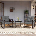 3-Piece Rocking Bistro Set, Outdoor Patio Furniture by LAUSAINTHOME