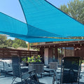 LOVE STORY Custom Size 9' x 12' x 15' Sun Shade Sail, Turquoise Blue | HDPE by LOVESTORY