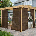 Outdoor Sheer Curtains for Patio Waterproof, 2 Panels Rod Pocket Indoor/Outdoor by Awnmeow
