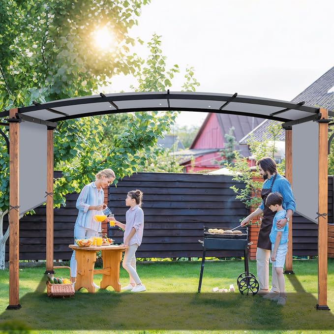 17' x 6.8' Waterproof Pergola Canopy Replacement Cover, Light Gray | Waterproof - Image 7