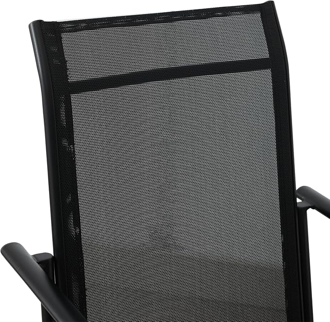 Stackable Patio Chairs Set of 6, Outdoor Dining Chairs - Image 8
