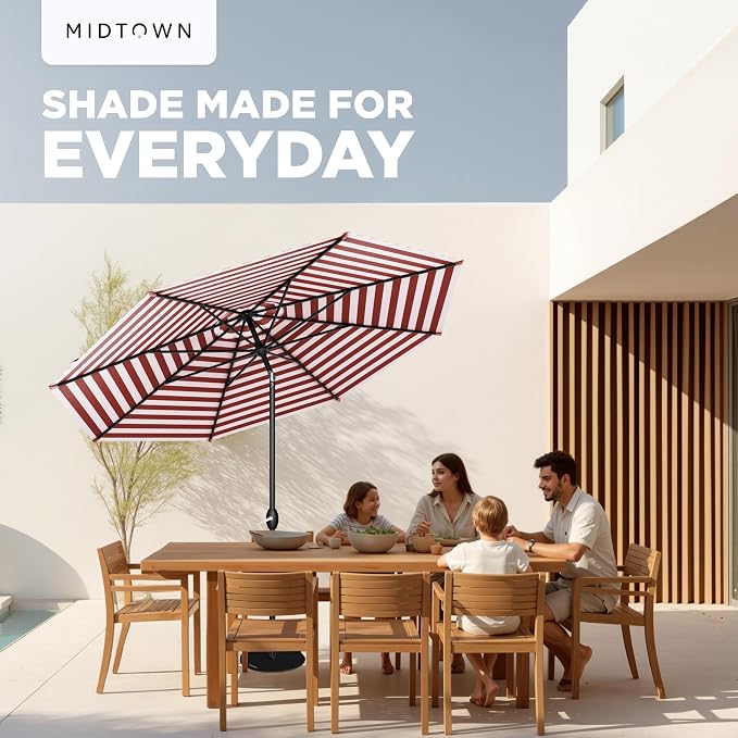 MIDTOWN UMBRELLAS The Lean 8 Feet Outdoor Umbrella - Image 7