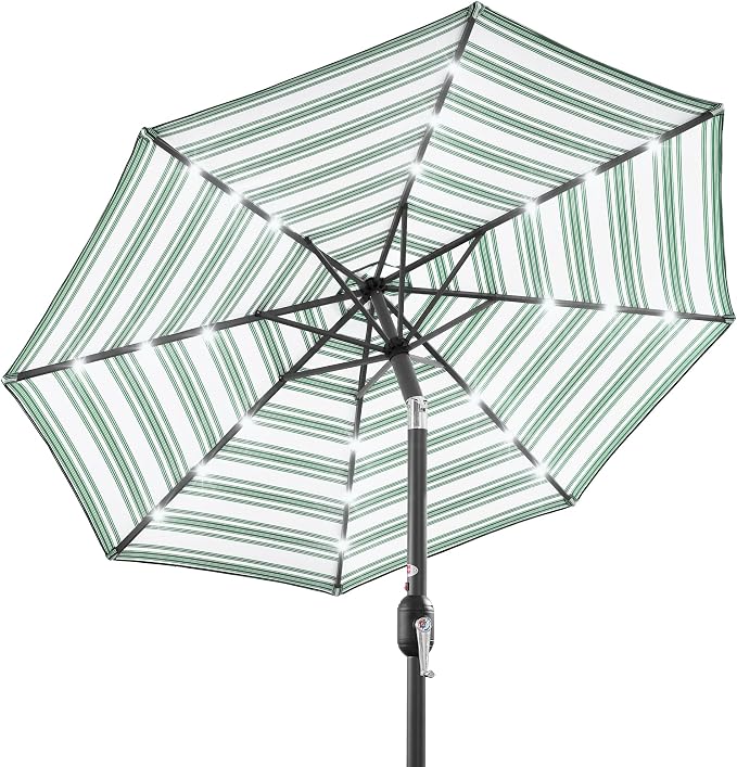 Best Choice Products 10ft Solar Polyester LED Lighted Patio Umbrella w/Tilt by Unknown