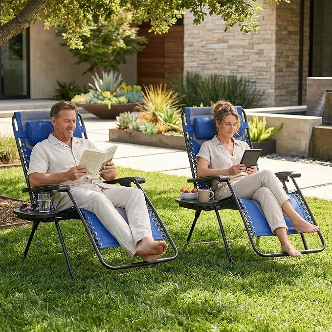 Sweetcrispy Zero Gravity Chairs, Foldable Patio Reclining Chairs - Image 9