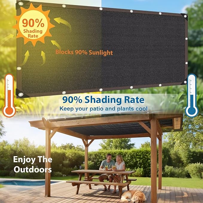 Sun Shade Cloth for Outdoor Patio, Pergola Shade Cover - Image 4