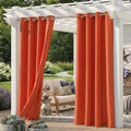 Set of 4 Outdoor Curtains for Patio Waterproof, Breathable Grommet Panels for by Sunshelf