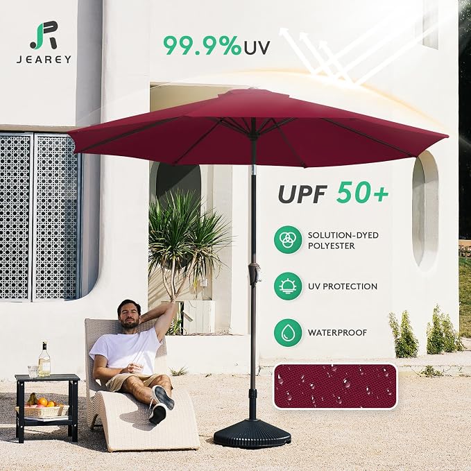JEAREY 10FT Outdoor Patio Umbrella Outdoor Table Umbrella - Image 3