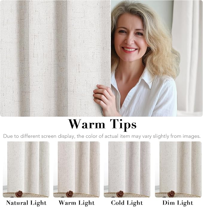 H.VERSAILTEX Blackout Curtains, Durable Thick Textured Look 100% Blackout Patio - Image 5
