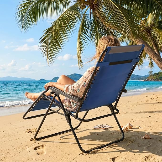 Sweetcrispy Zero Gravity Chairs, Foldable Patio Reclining Chairs - Image 7