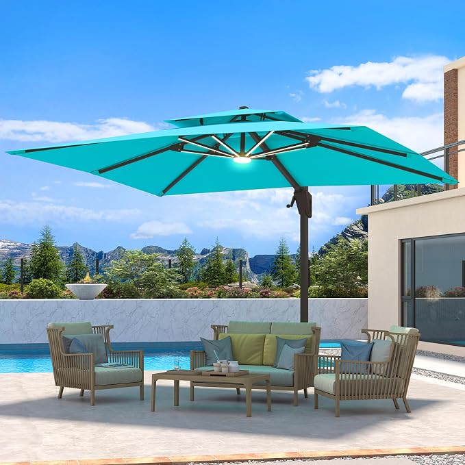 10 X 13 FT Cantilever Patio Umbrella Outdoor by Ombrellon