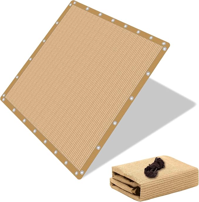 90% Shade Cloth Sun Shade Fabric Privacy Screen Shade Cover by eMeritDirect