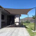 SUNNY GUARD Custom Size 18'x28' Rectangle Brown UV Block Sunshade by SUNNYGUARD