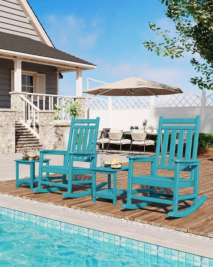 HDPE Rocking Chair Outdoor Set of 2 - Image 6