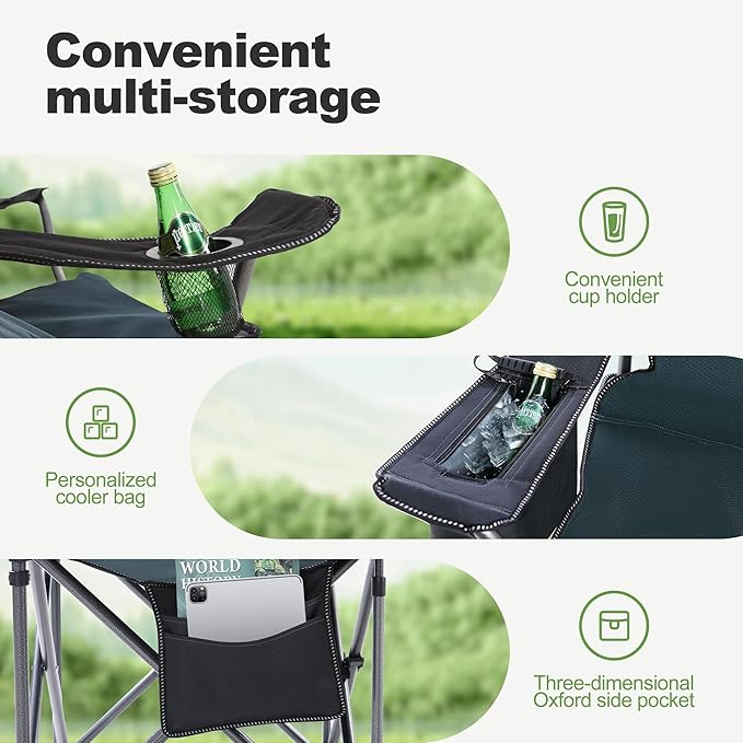 LET'S CAMP Oversized Folding Camping Chair Portable Outdoor Heavy Duty | - Image 7
