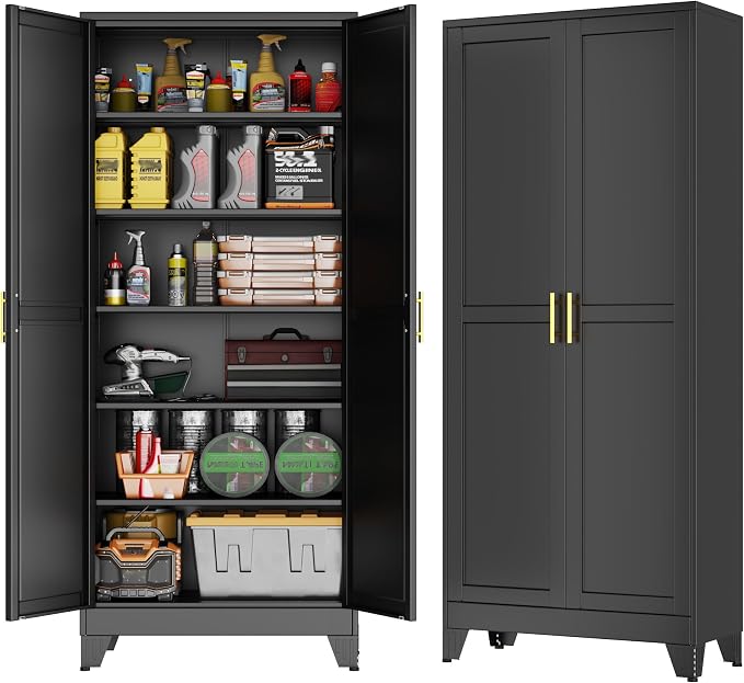 GAIOUS 75''Tall Metal Garage Storage Cabinet, File Cabinet by GAIOUS